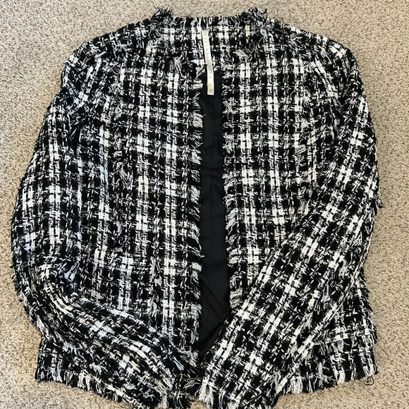 Truth & Pride Black and White Tweed Blazer, XS - Picture 2 of 16